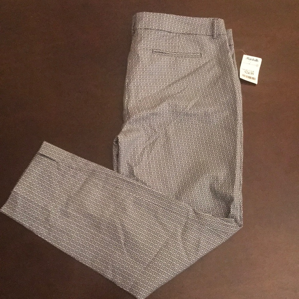 Blue and gray detail dress pants